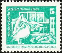 (1974-042) Марка Германия (ГДР) "Дом Альфреда Брема"    Достопримечательности ГДР II Θ