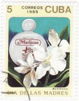 (1989-040) Марка Куба "Лилия "    Цветы и парфюмерия III Θ