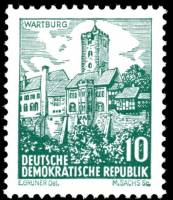 (1961-030) Марка Германия (ГДР) "Вартбург, Айзенах"    Ланшафты II Θ