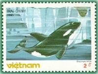 (1985-085) Марка Вьетнам "Косатка"    Морские животные III Θ