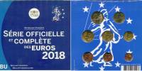 (2018, 8 монет) Набор монет Франция 2018 год "Годовой набор"   Буклет