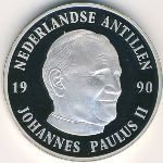 () Монета Ниделандские Антильские острова 1990 год 25  ""   Биметалл (Серебро - Ниобиум)  UNC