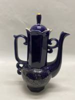 Кувшин кобальт позолота Возрождение 26 см