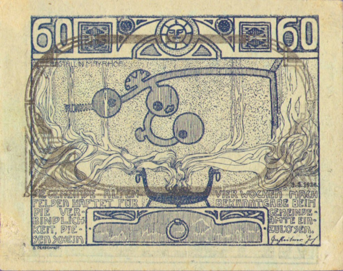 (№1920) Банкнота Австрия 1920 год &quot;60 Heller&quot;