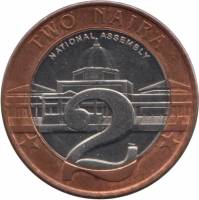 (№2006km19) Монета Нигерия 2006 год 2 Naira