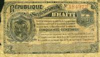 (№1888P-90) Банкнота Гаити 1888 год "50 Centimes"