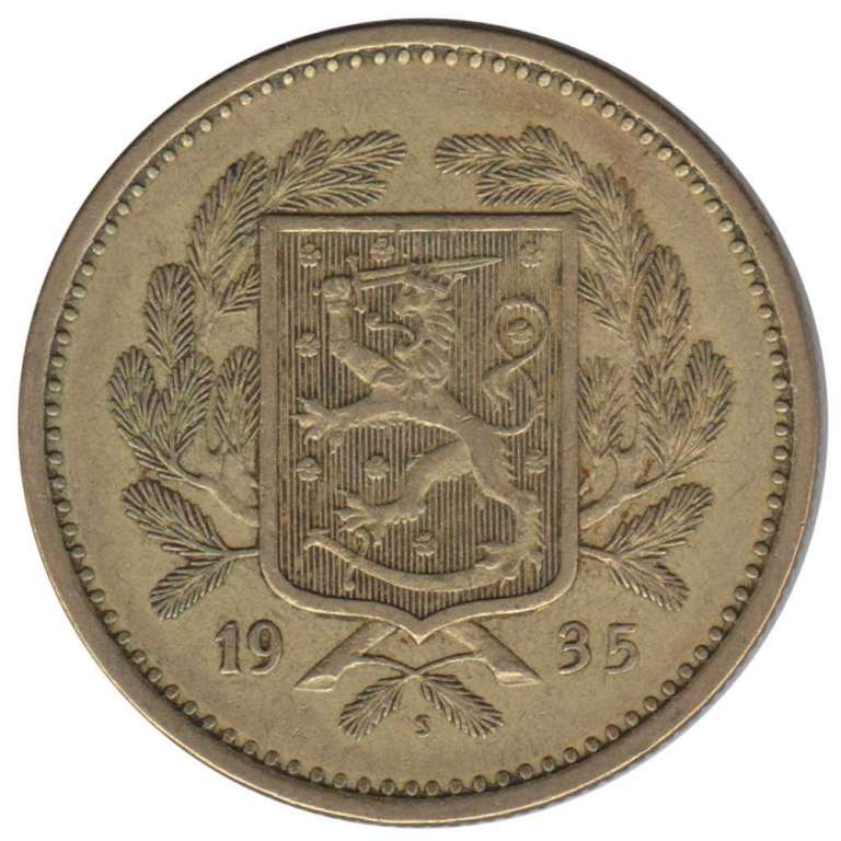 Монета Финляндия 1935 год 20 марок, XF