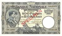 (№1927P-102s) Банкнота Бельгия 1927 год "100 Francs"