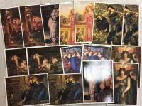 Набор открыток "Pre-Raphaelites", некомплект 16 из 48 шт., 1993 г.