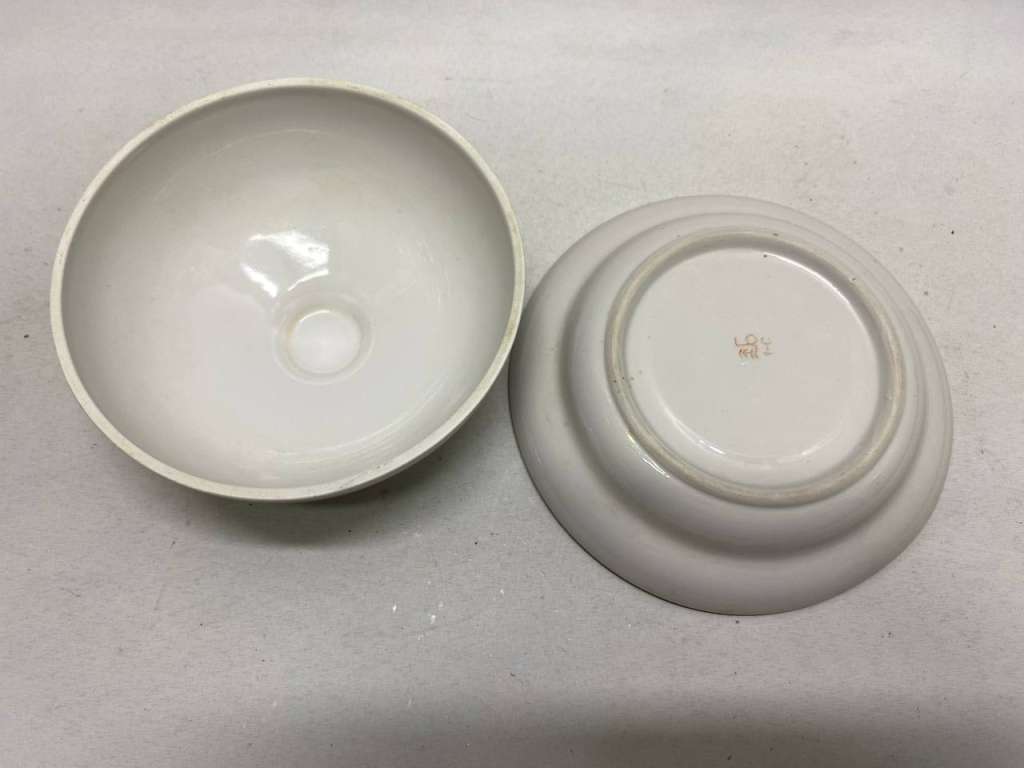 Масленка с крышкой фарфор Барановка