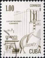 (1982-025) Марка Куба "Цемент"    Товары на экспорт. Стандартный выпуск III Θ