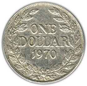 () Монета Либерия 1968 год 1  &quot;&quot;   Медь-Никель  UNC