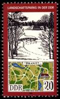 (1981-048) Марка Германия (ГДР) "Парк Браниц"    Парки, ГДР II Θ