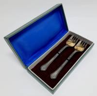 Набор вилок в коробке 2 шт. мельхиор СССР