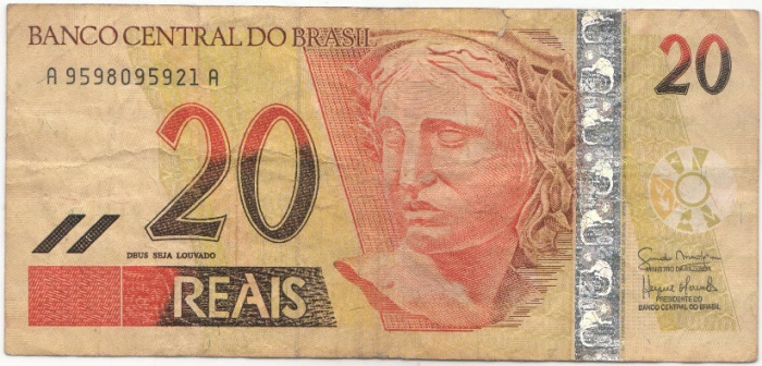 (2002) Банкнота Бразилия 2002 год 20 реалов &quot;Республика&quot;   UNC