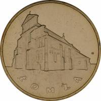 (134) Монета Польша 2007 год 2 злотых "Ломжа"  Латунь  UNC