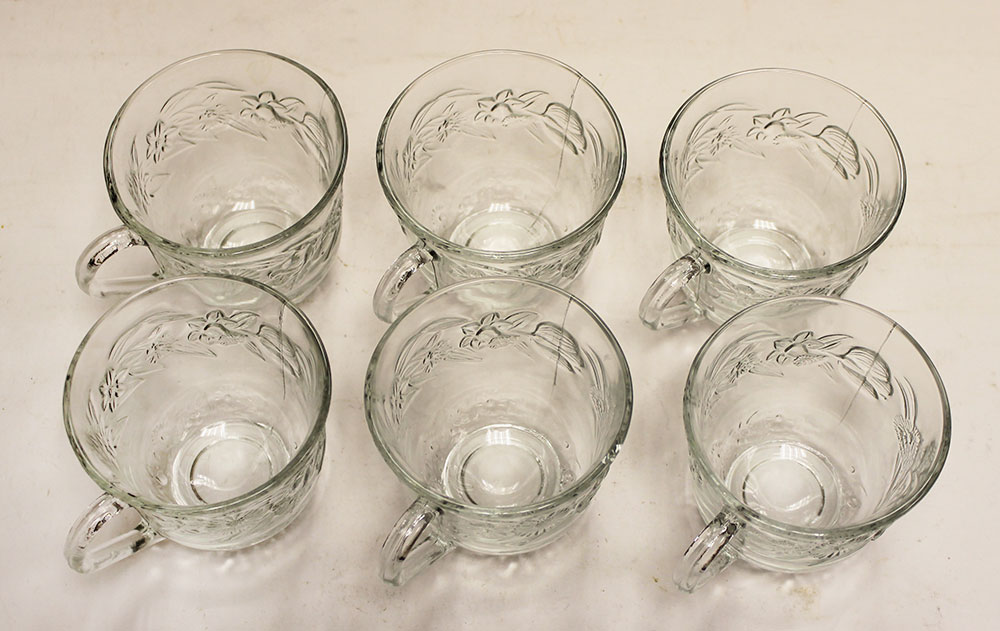 Чайный набор на 6 персон &quot;Дейзи&quot;, Paşabahçe, Турция, стекло (состояние на фото)