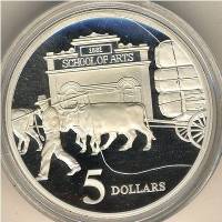 (,) Монета Австралия 1997 год 5 долларов   Биметалл (Серебро - Ниобиум)  UNC
