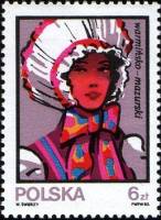 (1983-047) Марка Польша "Варминско-Мазурский"    Традиционные головные уборы II Θ