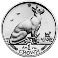 () Монета Остров Мэн 1992 год 1 крона ""   AU