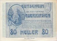 (№1920) Банкнота Австрия 1920 год "80 Heller"