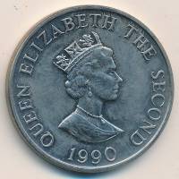 () Монета Остров Олдерни 1990 год 2 фунта ""   UNC