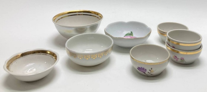 Разетки пиалы, фарфор, 8 шт