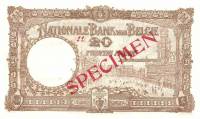 (№1926P-98s) Банкнота Бельгия 1926 год "20 Francs"