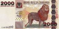() Банкнота Танзания 2009 год 2 000  ""   UNC