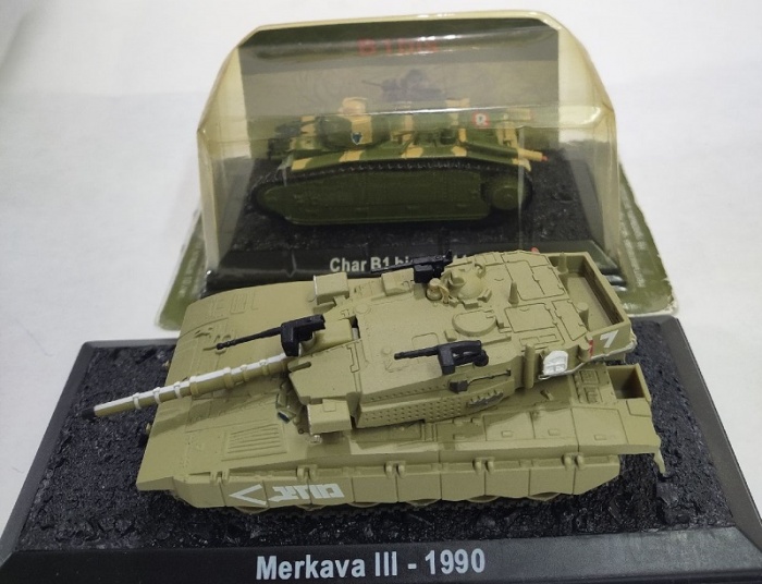 Танки мира модель Char B1 bis-1944 Merkava III 1990 (сост. на фото)