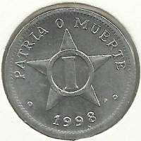 () Монета Куба 1998 год 1 центаво ""  Алюминий  VF