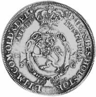 (№1671km109) Монета Норвегия 1671 год 1 Speciedaler
