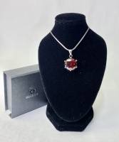 Подвеска на цепочке серебро 925 пр 13 гр цирконий Preciosa Чехия в подарочной коробке