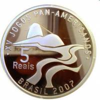  Монета Бразилия 2007 год 50     Биметалл (Серебро - Ниобиум)  UNC