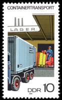 (1978-042) Марка Германия (ГДР) "Загрузка контейнера"    Контейнерные перевозки III Θ