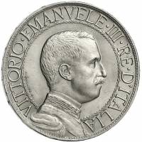 (№1908km45) Монета Италия 1908 год 1 Lira (Компания "Квадрига")