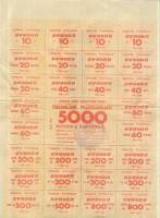 (№1993P-58 Bb) Банкнота Узбекистан 1993 год "5,000 Coupons"