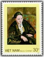 (1987-091) Марка Вьетнам "Гертруда Штайн"    Картины Пикассо I Θ