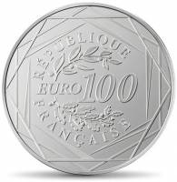 (№2014km2109) Монета Франция 2014 год 100 Euro (~Сегодня 2013 - ценностей французской Республики)