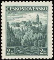 (1936-86) Марка Чехословакия "Замок Звиков"    Ланшафты II Θ