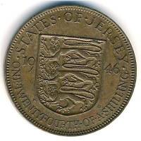 (№1937km17) Монета Джерси 1937 год 1/24 Shilling (усилитель)