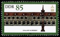 (1984-028) Марка Германия (ГДР) "Королевские конюшни, Дрезден"    Дворцы и сады II Θ