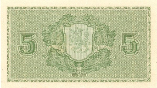 (1922) Банкнота Финляндия 1922 год 5 марок    UNC