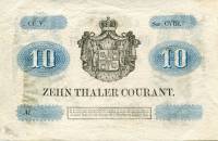 (№1857P-S733p) Банкнота Германия 1857 год "10 Thaler"