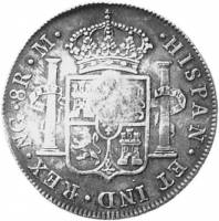 (№1833km110A (Дата)) Монета Филиппины 1833 год 8 Reales (Дата)