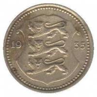 () Монета Эстония 1935 год 20  ""   Бронза, покрытая Некелем  UNC