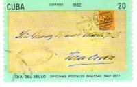 (1982-039) Марка Куба "Письмо из Англии"    День почтовой марки III Θ
