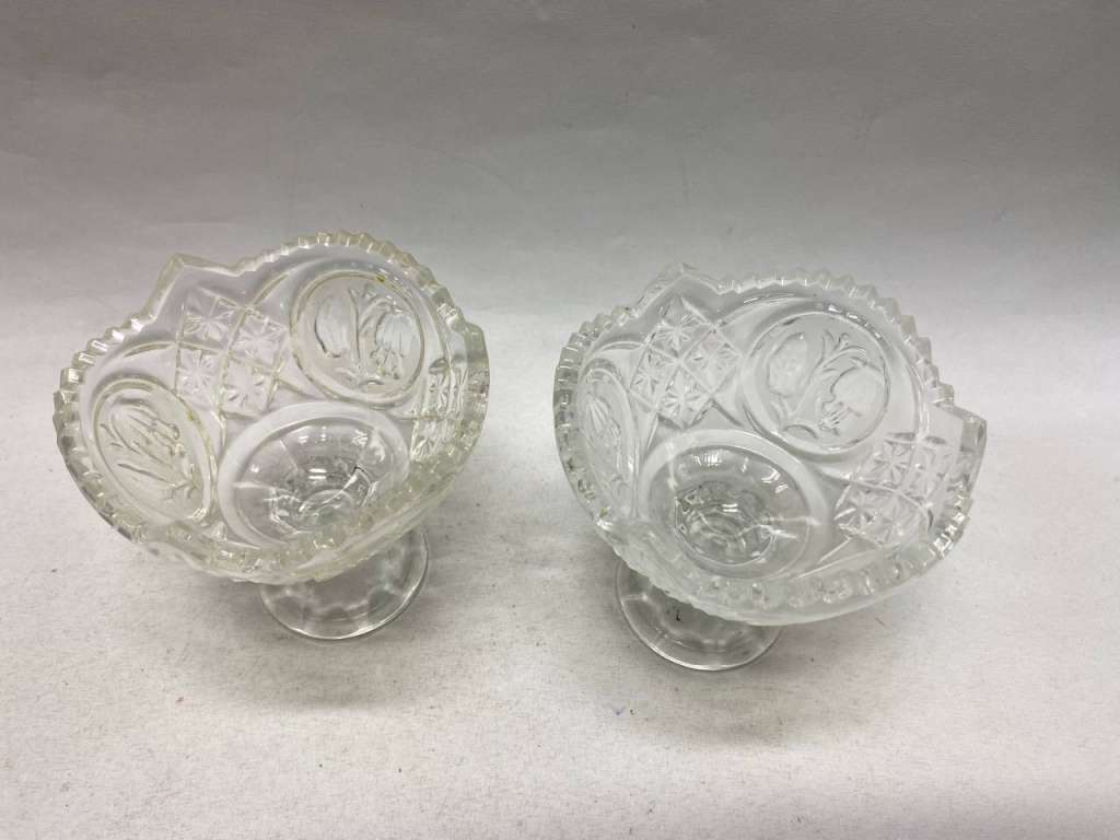 Конфетница креманка хрусталь 2 шт