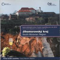 2014, 6 монет + жетон Набор монет Чехия 2014 год Южная Моравия    Буклет