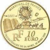 () Монета Франция 2007 год 10 евро ""   Биметалл (Платина - Золото)  UNC